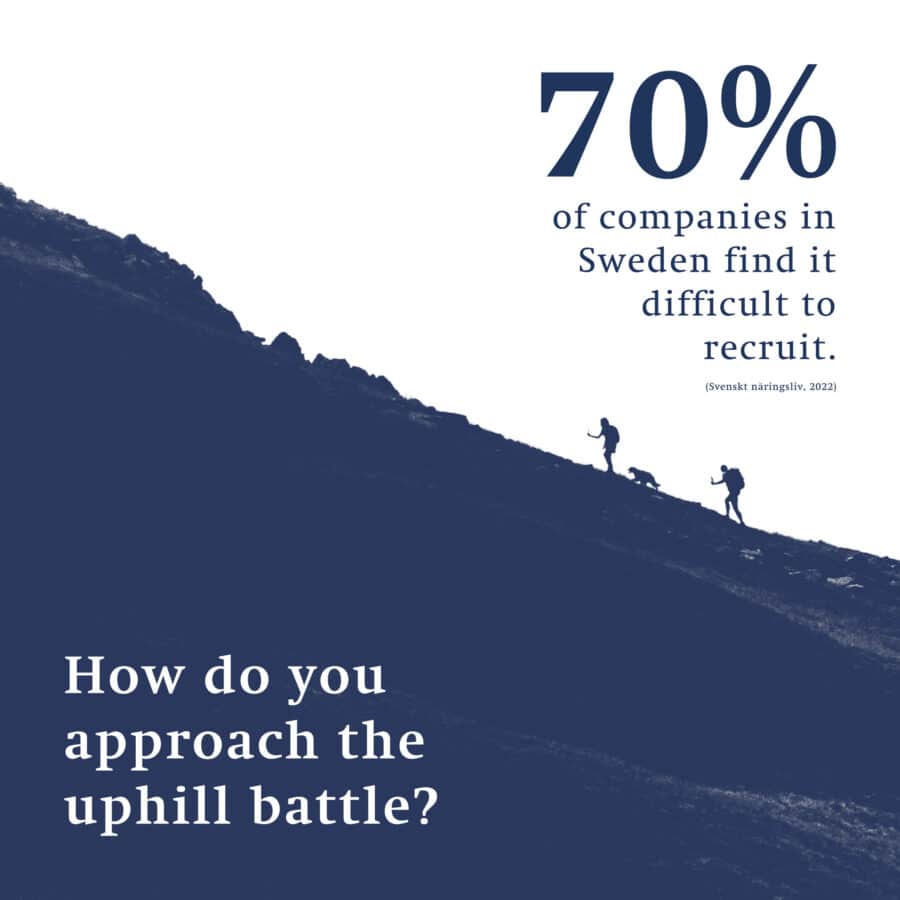 Image with text "How do you approach the uphill battle?"