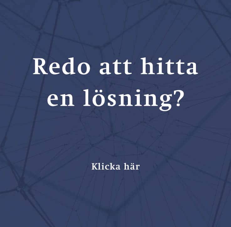 Bild med texten: Redo att hitta en lösning? uppmaning att klicka på bilden för att komma till mejladress. 